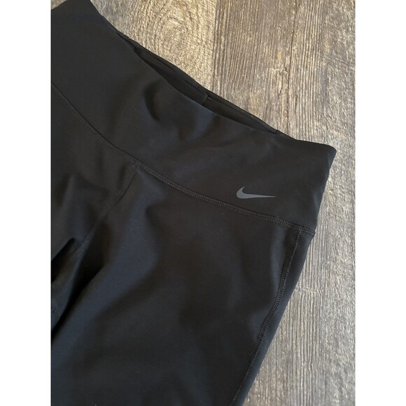 Nike Dri Fit Capri Leggings Women's S Black Power Training Gym Yoga - Picture 2 of 4
